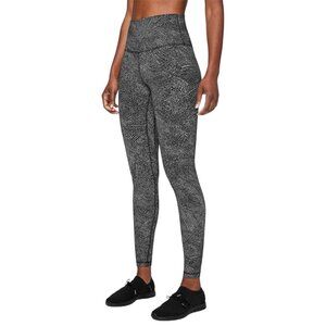 Lululemon Align Pant 28" Size 6 in Free Spirit Ice Grey Black Athleisure